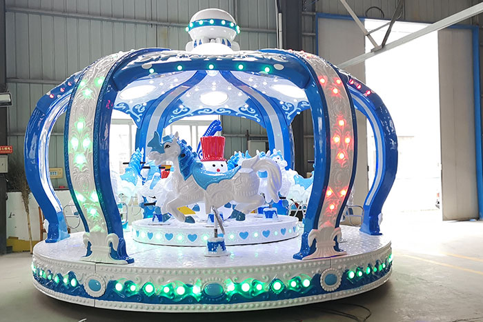 ice snow carousel amusement ride
