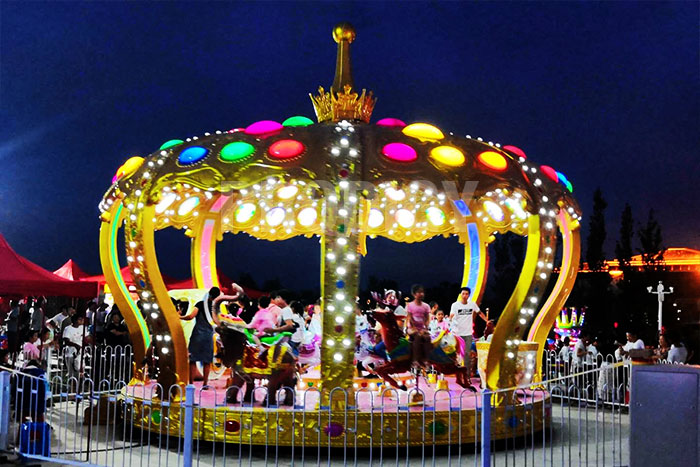 26 seat crown carousel at night 26 seat crown carousel at night