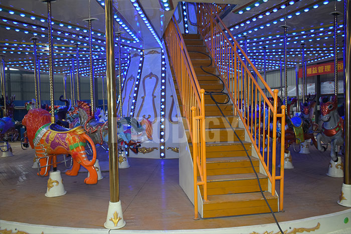 68 seat double decker carousel detail